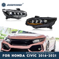 HCMOTIZ 2016-2021 Honda Civic Rotation Faros delanteros delanteros